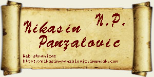 Nikašin Panzalović vizit kartica